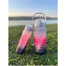 Die Grup Siyah Pembe Spor Su Matarası, 2 Lt ve 900 ml Kapasite