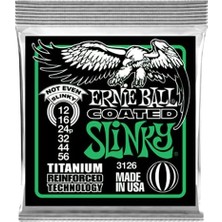 Die Grup Ernie Ball Slinky Kaplamalı Titanyum Rps Elektro Gitar Telleri Bile Değil, Ölçü 12-56