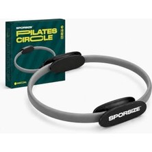 Die Grup Sporsize Pilates Çemberi 35 Cm, Konforlu Pedli Direnç Halkası, Iç Bacak Kalça Karın Kol ve Göğüs Egzersiz Aleti, Evde Pilates ve Tüm Vücut Antrenmanı