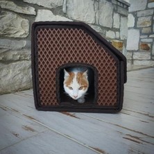 Die Grup Yağmura ve Soğuğa Dayanıklı Kedi Evi - Taba Renk