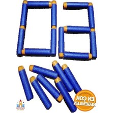 Die Grup 60 Adet Soft Bullet Sünger Yedek Mermi, Uzun Menzilli Oyuncak