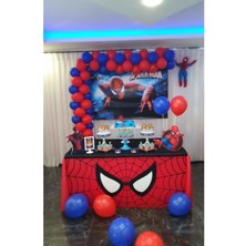 Mavinin Rüyası Spiderman Balon Konsepti 50 Adet + 5 mt Balon Zinciri