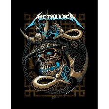 Zepplin Giyim Metallica Kurukafa Yılan Büyük Sırt Patch Yama