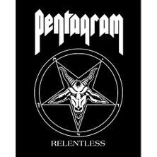 Zepplin Giyim Pentagram Relentless Büyük Sırt Patch Yama