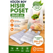 Yok Yok Ambalaj Küçük Boy Hışır Poşet 24X45 cm 250-270 Adet Market Alışveriş Poşeti 700 gr