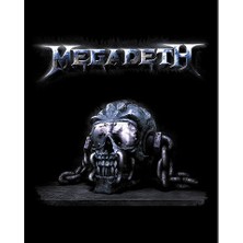 Zepplin Giyim Megadeth Skull Chain Büyük Sırt Patch Yama