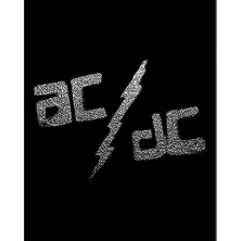 Zepplin Giyim Ac Dc Sprayed Büyük Sırt Patch Yama