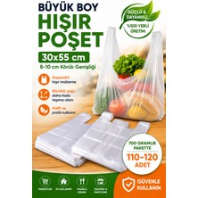 Yok Yok Ambalaj Büyük Boy Hışır Poşet 30X55 cm 110-120 Adet Market Alışveriş Poşeti 700 gr