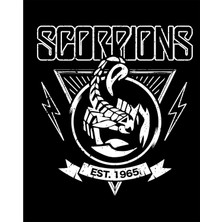 Zepplin Giyim Scorpions Est. 1965 Büyük Sırt Patch Yama