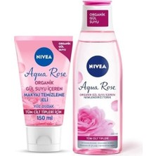 SBN - Store Aqua Rose Organik Gül Suyu Içerikli Yüz Temizleme Jeli 150ML ve Nemlendirici Tonik 200ML, Makyaj Temizleyici, Yüz Bakım