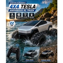 Aksoy Toys Uzaktan Kumandalı Tesla Cybertruck 4x4 Şarjlı Kara ve Suda Giden Işıklı Off-Road Araba