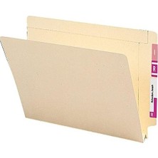 SBN - Store End Tab Dosya Klasörü, Güçlendirilmiş Düz Kesim Tab, 1-1/2 "genişletme, Yasal Boyut, Manila, Kutu Başına 50 (27275)
