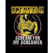 Zepplin Giyim Scorpions Scream For Me Screamer Büyük Sırt Patch Yama
