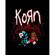 Zepplin Giyim Korn Red Skull Büyük Sırt Patch Yama