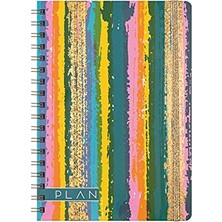 Die Grup 17X24 Çizgili Plan Defter Glitter - Mavi