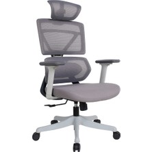 Adore Mobilya Pro-Tech Ultra Ergonomik Yönetici ve Çalışma Koltuğu - Gri 70X113-124X69 cm