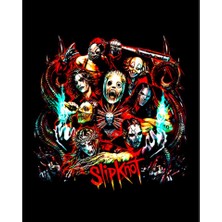 Zepplin Giyim Slipknot Group Red Büyük Sırt Patch Yama