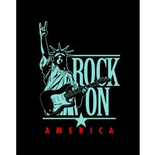 Zepplin Giyim Rock On America Büyük Sırt Patch Yama