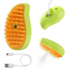SBN - Store 3'ü 1 Arada Buharlı Silikon Şarjlı Kedi Köpek Fırçası Çok Işlevli Tüy Fırçası Masaj, Kendini Temizleyen Buharlı Fırça, Dolaşık ve Gevşek Tüyleri Temiz