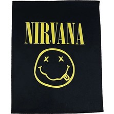Zepplin Giyim Nirvana Smiley Büyük Sırt Patch Yama