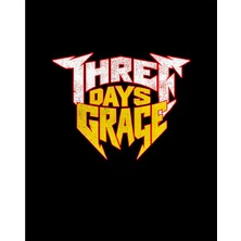 Zepplin Giyim Three Days Grace Text Color Büyük Sırt Patch Yama