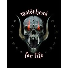 Zepplin Giyim Motörhead Skul For Life Büyük Sırt Patch Yama