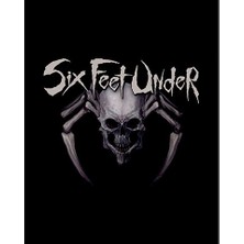 Zepplin Giyim Six Feet Under Skull Spider Büyük Sırt Patch Yama