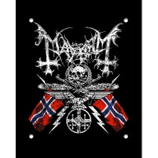 Zepplin Giyim Mayhem Band Logo Büyük Sırt Patch Yama