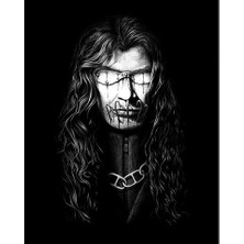 Zepplin Giyim Megadeth Dave Mstaine Siluet Büyük Sırt Patch Yama