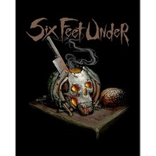 Zepplin Giyim Six Feet Under Skull Knife Büyük Sırt Patch Yama