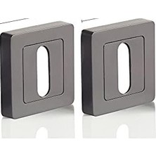 SBN - Store Verona Serisi 35-ZR-8X8-A001-KT-56-11, Rozetli Oda Tipi Kolu, Siyah Mat Kaplama, Parçalar Dahildir