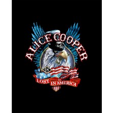 Zepplin Giyim Alice Cooper Lost In America Büyük Sırt Patch Yama