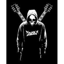 Zepplin Giyim Black Sabbath Guitars Büyük Sırt Patch Yama