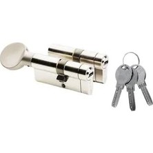 SBN - Store Kilit 264 Ortak Anahtarlı Tuzaklı 2'li Set (Ktbs + Ktbsm) Kilit Göbeği, Tuzaklı Silindir 2'li Set, Barel (68 Mm, Nikel)