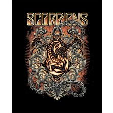 Zepplin Giyim Scorpions Mind Like A Tree Büyük Sırt Patch Yama