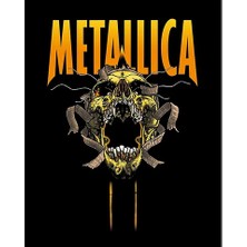 Zepplin Giyim Metallica Skull Büyük Sırt Patch Yama