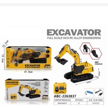 Aksoy Toys Uzaktan Kumandalı Şarjlı 3 Başlıklı LED Işıklı Sesli 640 Derece Dönen Ekskavatör 14 Kanal Jcb
