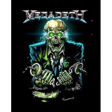 Zepplin Giyim Megadeth Skull Riot Büyük Sırt Patch Yama