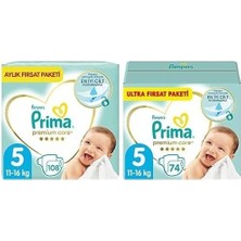 SBN - Store Bebek Bezi Premium Care 5 Beden 108 Adet Junior Aylık Fırsat Paketi & Bebek Bezi Premium Care 5 Beden 74 Adet Junior Fırsat Paketi
