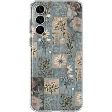Mobilpad Samsung Galaxy S26 Plus Uyumlu Vintage Çiçekler Desenli Şeffaf Telefon Kılıfı