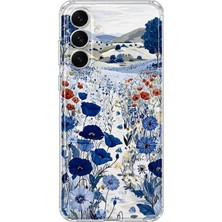 Mobilpad Samsung Galaxy S26 Plus Uyumlu Çiçekler Desenli Şeffaf Telefon Kılıfı