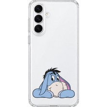 Mobilpad Samsung Galaxy S24 Fe Uyumlu Eeyore Desenli Şeffaf Telefon Kılıfı