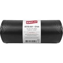 SBN - Store Ekonomik Endüstriyel Büyük Siyah Çöp Torbası 10’lu 65×80 Cm, Kalın & Dayanıklı, Çift Katlı, Geri Dönüştürülebilir Atık Torbası; Restoran, Fabrika, Inş