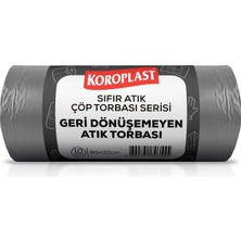 SBN - Store Geri Dönüşemeyen Atıklar Çöp Torbası 10'lu 80×110 Cm, Yırtılmaz & Sızdırmaz, Çift Katlı, Geri Dönüştürülebilir Çöp Poşeti, Fabrika, Depo, Restoran, Ka