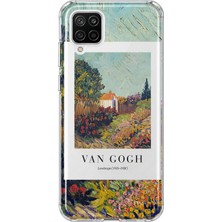 Mobilpad Samsung Galaxy A12/M12 Uyumlu Van Gogh Desenli Şeffaf Telefon Kılıfı