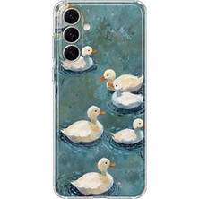 Mobilpad Samsung Galaxy S26 Fe Uyumlu Ördekler Desenli Şeffaf Telefon Kılıfı