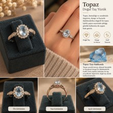 Glow Me Acc Doğal Taş Topaz Çelik Yüzük - Zarif ve Şık Kesim