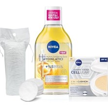 SBN - Store Micellar Makyaj Temizleme Suyu 400ML ve Cellular Expert Cushion Yüz Güneş Krem,açık Ton,pamuk Hediye
