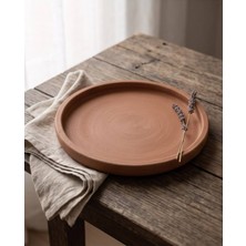 Terravase 1. Kalite Doğal Toprak Pizza TEPSISI-40CM El Yapımı