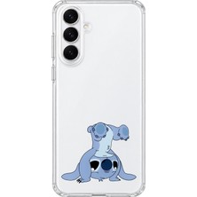 Mobilpad Samsung Galaxy S26 Fe Uyumlu Stitch Desenli Şeffaf Telefon Kılıfı
